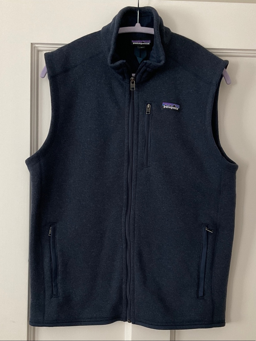 Patagonia Men's Dark Navy Full-Zip Vest medium